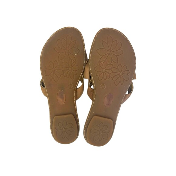 BOC Born Concept Beige Bow Thong Sandals Flip Flops Women’s Size 8 - Picture 6 of 7